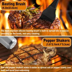 26PC Exclusive BBQ Grill Accessories In Aluminum Case For Birthday Christmas Grilling Gifts - Premium Grill Utensils Set With Barbecue Claws, Meat Injector, Thermometer For Smoker, Camping -Kitchen Island Sale 51UNil87yCL