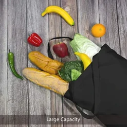 TOPDesign 2 | 6 | 12 Pack Super Strong Large 17.5"x16.5"x5" 10oz Cotton Canvas Tote Bag, Reusable Grocery Shopping Bags, Blank Black Bags For Crafts, DIY Your Creative Designs (Pack Of 2) -Kitchen Island Sale 51UP534zBWL