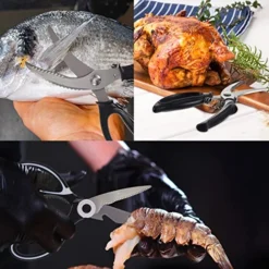 2 Pcs Heavy Duty Poultry Shears And Kitchen Scissors Rust Proof Non Slip Handle Safety Lock Stainless Steel Multipurpose Strong Utility Scissors For Cutting Chicken Poultry Meat Chopping Vegetable -Kitchen Island Sale 51UY5SYo2gL