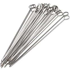 24 Pack Kabob Skewers For Grilling 12 Inch - BBQ Grill Grilling Accessories, Stainless Steel