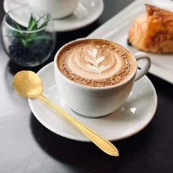 16 Pieces Stainless Steel Flower Coffee Spoon Dessert Spoon Sugar Spoon Ice Cream Spoon Stirring Spoon Tea Spoon Milkshake Spoon Set For Tableware Kitchen, Cafe Or Bar (Gold) -Kitchen Island Sale 51VQMw5B1rL