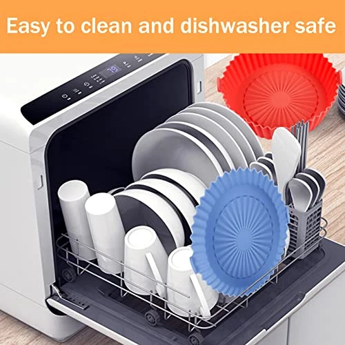 2 Pack Air Fryer Silicone Liners Basket Round, Apply To 1-3.5 QT Airfryer, Air Fryer Silicone Pot Bowl, Reusable Baking Tray Cooking Oven Accessories (Top 6.5in / Bottom 5.5in) 5 2 Pack Air Fryer Silicone Liners Basket Round, Apply To 1-3.5 QT Airfryer, Air Fryer Silicone Pot Bowl, Reusable Baking Tray Cooking Oven Accessories (Top 6.5in / Bottom 5.5in) - Image 5