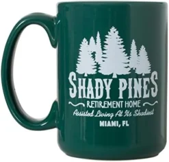 Shady Pines Retirement Home Mug - 15oz Deluxe Double-Sided Coffee Tea Mug (Green) -Kitchen Island Sale 51VVSJBvIVL. AC
