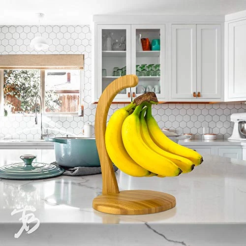 Totally Bamboo Banana Holder, Banana Hanger Stand With Stainless Steel Hook 2 Totally Bamboo Banana Holder, Banana Hanger Stand With Stainless Steel Hook - Image 2