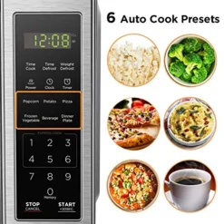 Black & Decker EM036AB14 Digital Microwave Oven With Turntable Push-Button Door, Child Safety Lock, Stainless Steel, 1.4 Cu.ft & EM720CB7 Digital Microwave Oven With Turntable Push-Button Door,0.7 Cu.ft -Kitchen Island Sale 51Vr4zANCGL