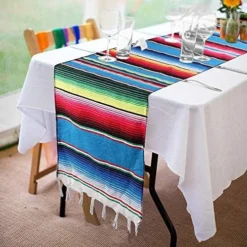 2 Pack Mexican Serape Table Runners 14 X 84 Inch For Mexican Party Wedding Decorations Outdoor Picnics Dining Table, Fringe Cotton Handwoven Table Runner -Kitchen Island Sale 51VrXV64oqL. AC