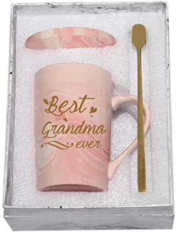 Best Grandma Mug Best Grandma Ever Mug Grandma Gifts Birthday Mothers Day Gifts For Grandma From Granddaughter Grandson Grandchildren Grandkids 14 Ounce Exquisite Box Spoon And Mug Mat Pink -Kitchen Island Sale 51VsL4WEYL. AC