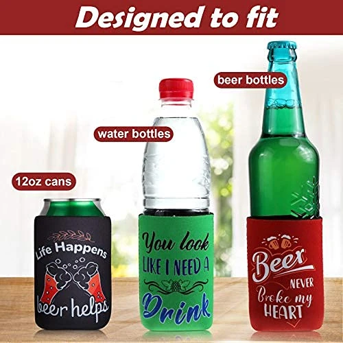 Beer Can Sleeves Beer Can Coolers Funny Quotes Neoprene Drink Cooler Sleeves For Cans And Bottles (4.9 X 3.7 Inch, 8) 1 Beer Can Sleeves Beer Can Coolers Funny Quotes Neoprene Drink Cooler Sleeves For Cans And Bottles (4.9 X 3.7 Inch, 8)