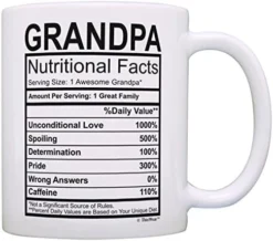 Mothers Day Gifts For Grandma Nutritional Facts Label Funny Gifts For Grandma Gag Gift Coffee Mug Tea Cup White -Kitchen Island Sale 51WOglMwi4L. AC