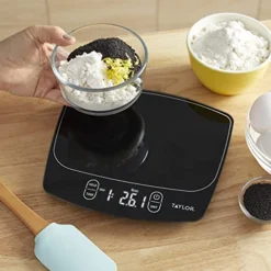 Taylor Waterproof Digital Kitchen Scale, 11 Pounds, Black -Kitchen Island Sale 51Wd4JhcEPL