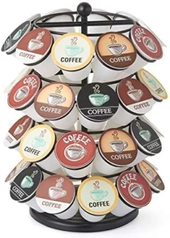 K Cup Holder – Compatible With K-Cups, Coffee Pod Carousel | 40 K Cup Holder, Spins 360-Degrees, Lazy Susan Platform, Modern Chrome Design, Home Or Office Kitchen Counter Organizer -Kitchen Island Sale 51WjGrUHlbL. AC