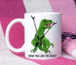 Dinosaur Trex T Rex 2021 Funny Coffee Mugs, How You Like Me Now Funny Sarcastic Cup For Women Or Men, Father's Gift Coffee Mug Tea Cup White 11 Oz 15 Oz Ceramic Mug 15oz (White;15oz) -Kitchen Island Sale 51XEEHwBowS
