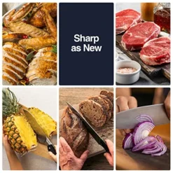 Knife Sharpener, Professional Electric Knife Sharpener For Home Use, 2 Stages For Quick Sharpening & Polishing, 110V-240V Global Voltage Design, Blue