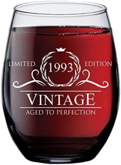 60th Birthday Gifts For Women Men - 1963 Vintage Style Stemless Wine Glass - Birthday Glasses Drinking Gifts - 60th Birthday Decorations For Women - Retirement Gifts For 60 Year Old Woman Man - 15 Oz -Kitchen Island Sale 51XeCsz03oL. AC
