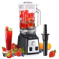 Smoothie Blender Maker, 1450W Powerful Blenders For Kitchen With Time Display, Stepless Control, 2L BPA-Free Tritan Container, 8 Sharp Blades, Jug Kitchen Blender With 30000 RPM High Speed, Ice Crush Blender For Shakes/Smoothies/Ice/Soup/Nut