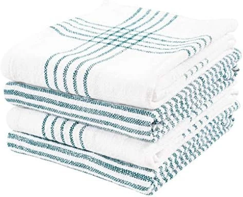 Set Of 4 Monaco Relaxed Casual Slubbed Kitchen Towel | 100% Cotton Dish Towel, 18 X 28 Inches | Soft And Absorbent Farmhouse Kitchen Towel | Set Of 4 (Blue) 4 Set Of 4 Monaco Relaxed Casual Slubbed Kitchen Towel | 100% Cotton Dish Towel, 18 X 28 Inches | Soft And Absorbent Farmhouse Kitchen Towel | Set Of 4 (Blue) - Image 4