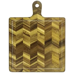 Acacia Wood Cutting Board Large Rectangle 17” X 13'' X 0.6” (Set Of 1) With For Meat, Cheese Board, Vegetables, Bread, And Charcuterie - Decorative Wooden Serving Board For Kitchen, Dining Room