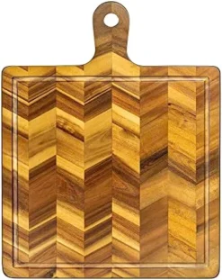 Acacia Wood Cutting Board Large Rectangle 17” X 13'' X 0.6” (Set Of 1) With For Meat, Cheese Board, Vegetables, Bread, And Charcuterie - Decorative Wooden Serving Board For Kitchen, Dining Room -Kitchen Island Sale 51Y2zGwon6L. AC