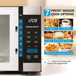 1.6 Cubic Feet 1100W Countertop Sensor Microwave Ideal For Home Kitchen Cooking Food Warming, Stainless Steel -Kitchen Island Sale 51Y7AUZmiyL