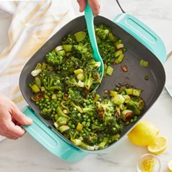 Greenlife Turquoise 5 Quart Electric Square Skillet