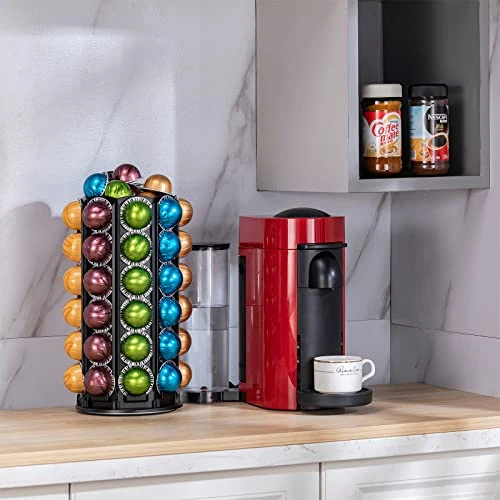 For Nespresso Pods Holder With Central Additional Pods Storage (Carousel-60+ Pods) 7 For Nespresso Pods Holder With Central Additional Pods Storage (Carousel-60+ Pods) - Image 7