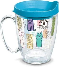 Tervis Plastic Made In USA Double Walled Cat Sayings Insulated Tumbler Cup Keeps Drinks Cold & Hot, 24oz, Clear -Kitchen Island Sale 51YN3dPk0lL. AC