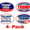 4 Pack *Oval Car Magnet* Pro Donald Trump 2020 Make America Great Variety Pack