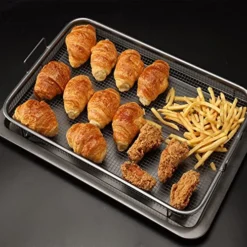 Air Fryer Basket For Oven, Stainless Steel Air Fryer Tray, Large Capacity 17.5“ X 11.8", Oven Air Fryer Basket Baking Sheet Cookie Sheet Roasting Basket, Grey, 2 Piece Set -Kitchen Island Sale 51YpMXeYWKL