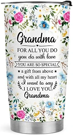 Mother 's Day Gifts For Grandma - Grandma Gifts From Grandchildren - Grandma Christmas Gifts, Grandma Birthday Gifts - 20oz Rose Grandma Stainless Steel Tumbler 7 Mother 's Day Gifts For Grandma - Grandma Gifts From Grandchildren - Grandma Christmas Gifts, Grandma Birthday Gifts - 20oz Rose Grandma Stainless Steel Tumbler - Image 7
