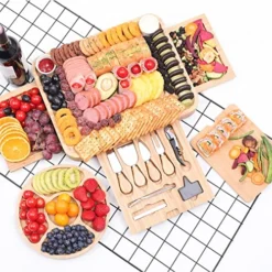 Charcuterie Boards Cheese Boards Set With Knife Set For House Warming Gifts New Home Decor, Anniversary Birthday & Wedding Gifts For Couple, Bridal Shower Gift For Women -Kitchen Island Sale 51Yq5cSi3uL