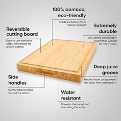 Ohy Bamboo Butcher Block – Reversible With Juice Groove And Handles, Heavy Duty Cutting Board, Kitchen Chopping Board For Meat, Cheese And Vegetables – Extra Large, Thick And Durable -Kitchen Island Sale 51Z1TILRQ2L