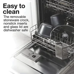 Double Dish Slow Cooker With 6qt Crock And Dual 2.5qt Nonstick Insert To Cook Two Meals At Once, Dishwasher Safe Pot & Lid, Silver (33563) 7 Double Dish Slow Cooker With 6qt Crock And Dual 2.5qt Nonstick Insert To Cook Two Meals At Once, Dishwasher Safe Pot & Lid, Silver (33563) -Kitchen Island Sale 51Z28wCKe5L