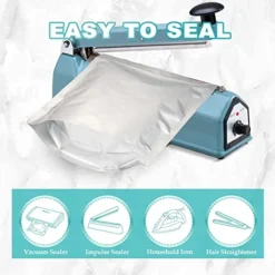 100pcs Mylar Bags For Food Storage With Oxygen Absorbers & Labels, 10 Mil Thick 3 Sizes (1 Gallon, 1 Quart, 1/2 Pint) - Stand-Up, Resealable & Heat Sealable For Long Term Food Storage -Kitchen Island Sale 51ZEI2RzFtL