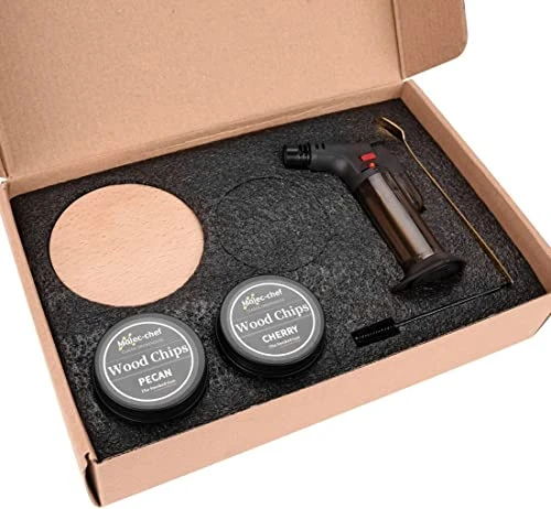 Cocktail Smoker Kit With Torch With 4 Flavors Wood Chips, Old Fashioned Smoker Kit For Infused Cocktail, Cheese, Salad And Meats, Gifts For Men, Dad And Boyfriend (No Butane) 5 Cocktail Smoker Kit With Torch With 4 Flavors Wood Chips, Old Fashioned Smoker Kit For Infused Cocktail, Cheese, Salad And Meats, Gifts For Men, Dad And Boyfriend (No Butane) - Image 5