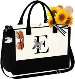 YOOLIFE Initial Canvas Beach Tote Bag With Zipper Pockets Adjustable Strap Tote Bag Mothers Day Birthday Gifts For Women Her 24 YOOLIFE Initial Canvas Beach Tote Bag With Zipper Pockets Adjustable Strap Tote Bag Mothers Day Birthday Gifts For Women Her -Kitchen Island Sale 51ZSIZpIuwL. AC