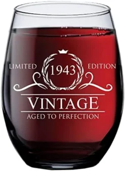 60th Birthday Gifts For Women Men - 1963 Vintage Style Stemless Wine Glass - Birthday Glasses Drinking Gifts - 60th Birthday Decorations For Women - Retirement Gifts For 60 Year Old Woman Man - 15 Oz -Kitchen Island Sale 51ZYSzf5ysL. AC