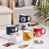14 Oz Christmas Coffee Mug Set Of 6, Best Christmas Gifts For Women, 14 Ounce Ceramic Mugs Set In Funny Santa Design, Hot Chocolate Cups For Kids, Coffee Cups