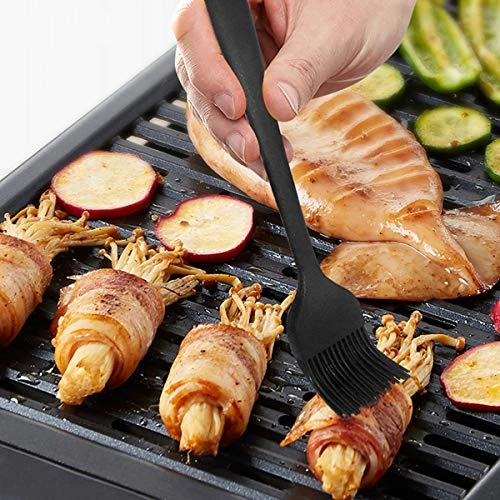 2 Pack Heat Resistant Silicone Basting Brush,Black Long Handle Pastry Brush For Grilling, Baking, BBQ And Cooking 2 2 Pack Heat Resistant Silicone Basting Brush,Black Long Handle Pastry Brush For Grilling, Baking, BBQ And Cooking - Image 2