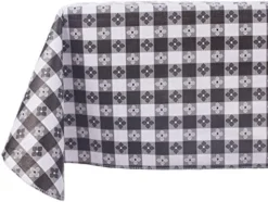 Checkered Vinyl Tablecloth With Flannel Backing For Restaurants, Picnics, Bistros, Indoor And Outdoor Dining (Black And White, 52X90 Rectangle/Oblong) -Kitchen Island Sale 51ZvX1 4SeL. AC