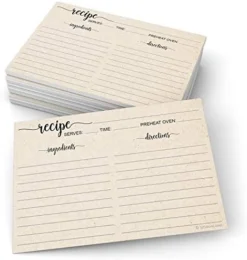 Recipe Cards 4x6 Tan Simple Script, 50-Pack, Made In USA, Double-Sided Thick Cardstock, Cute Vintage Rustic Kraft Look For Bridal Shower Wedding Housewarming Gift -Kitchen Island Sale 51Zw0beA7cL. AC