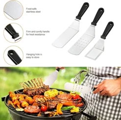 Blackstone Griddle Accessories Kit, 14pcs Flat Top Grill Accessories Set For Blackstone And Camp Chef, Enlarged Spatulas, Basting Cover, Scraper, Tongs, Grill Spatula Kit For Outdoor BBQ -Kitchen Island Sale 51a7bz6448L