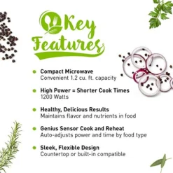 Panasonic FlashXpress Compact Toaster Oven - 4 Slice & Microwave Oven NN-SN686S Stainless Steel Countertop/Built-In With Inverter Technology And Genius Sensor, 1.2 Cubic Foot, 1200W -Kitchen Island Sale 51aHfqAknAL