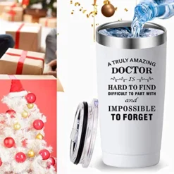 A Truly Amazing Doctor Is Hard To Find Travel Mug Tumbler.Doctor Gifts For Men Women MD Med Medical School Graduation.Funny Doctor,Doctor Appreciation,Doctor Retirement Gifts.(20 Oz White) -Kitchen Island Sale 51aPNvaGUxL