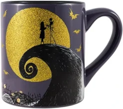 Disney Nightmare Before Christmas Jack And Sally Misfit Love Wide Rim Ceramic Mug, 16 Ounces -Kitchen Island Sale 51aRnE VLlL. AC