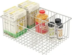 MDesign Farmhouse Decor Metal Wire Food Organizer Storage Bin Baskets For Kitchen Cabinets, Pantry, Bathroom, Laundry Room, Closets, Garage, 6 Sections - Bronze -Kitchen Island Sale 51aT1Igl L. AC