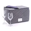 Wine Glass Storage - Protective Container Box For Stemware - Holds 12 Red Or White Wine Glasses - Padded Glassware Storage Case With Dividers, Great For Protecting Or Moving Tall Glassware.