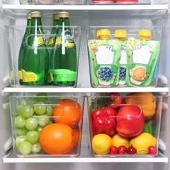 6 Pack Clear Plastic Storage Bins, Kitchen Organization Cabinet Fridge Organizer, Pantry Organization And Storage Bins -Kitchen Island Sale 51aWcfZHqLL