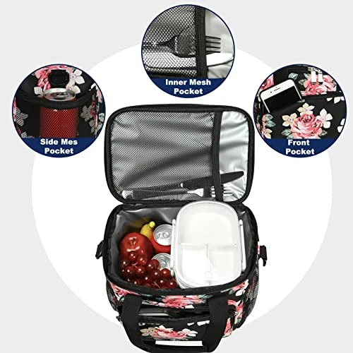 Lunch Box For Men/Women,Insulated Lunch Bag Cooler Bag,Leak-Proof Large Beach Cooler Adult Lunch Box For Work/Picnic/Travel(M-floral) 1 Lunch Box For Men/Women,Insulated Lunch Bag Cooler Bag,Leak-Proof Large Beach Cooler Adult Lunch Box For Work/Picnic/Travel(M-floral)
