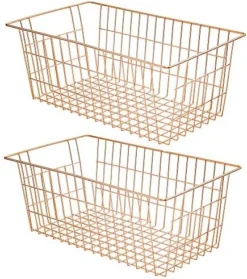 Freezer Baskets Wire Storage Baskets Closet Baskets Bin Farmhouse Organizer Storage Bins Organization Storage For Home, Office, Bathroom, Pantry -Set Of 2, 15.7" -Kitchen Island Sale 51agBOI3nLL. AC