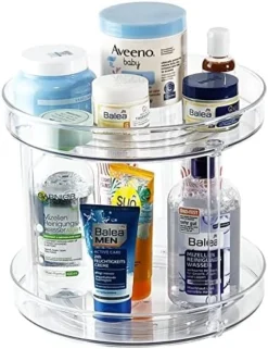 Lazy Susan Turntable 2-Tier Pantry Organization And Storage Spice Rack Spinning Cabinet Organizer Rotating Tray Spinner For Kitchen Vanity Bathroom Jewelry Makeup Cosmetic 9.2-Inch Clear -Kitchen Island Sale 51akCcDTxFL. AC